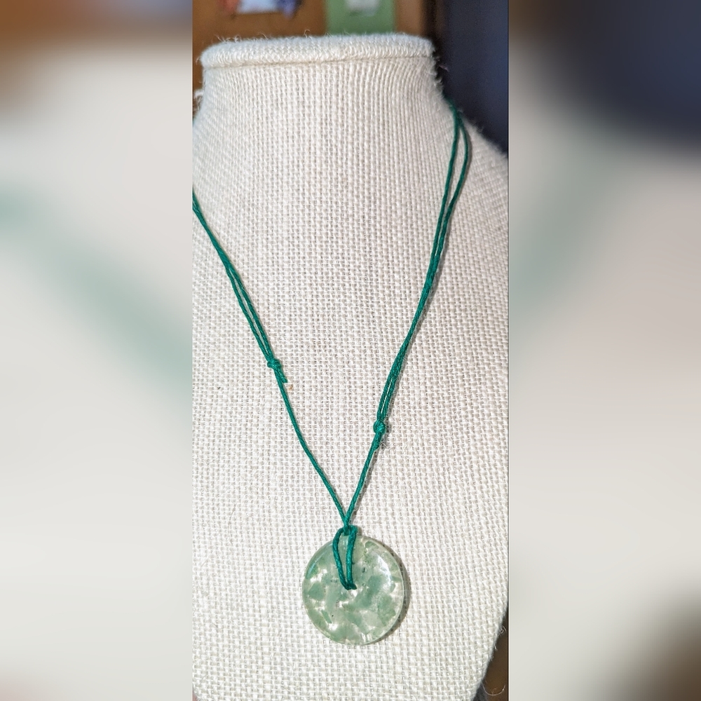 Green adventurine stone necklace
